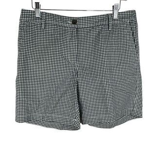 Talbot's Relaxed Fit Chino Short, Women's Size 6‎ Black White Checkered